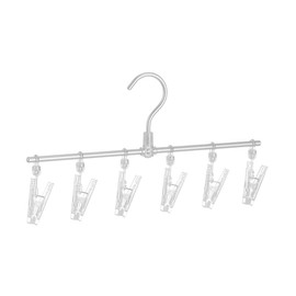 MUJI 02191283 Aluminum Straight Hanger Width 13.8 inches (35 cm), 6 Pinch