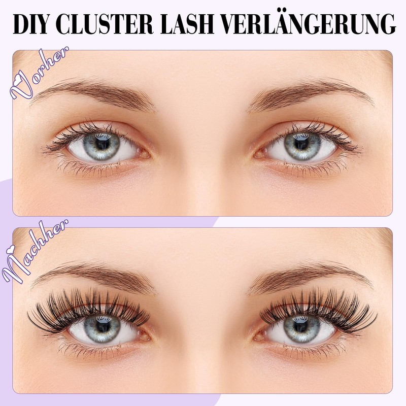 B&Q ClassicWisp Eyelash Extensions Set - 280 Pieces Cluster Lash
