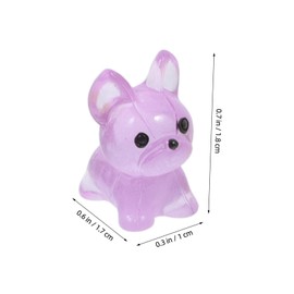 Mipcase 12Pcs Glow Dark Miniature Dog Statues Cute Puppy Ornaments for Garden Lawn and Balcony Decor Adorable Micro Landscape Figurines