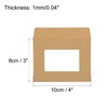 PATIKIL Full Face Window Envelopes 10 Pack 4'' Clear Double