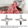 2PCS Meat Grinder Blade Knife Cutter Stainless Steel Easy Replacement