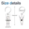 INCREWAY Laundry Hooks Clip, 16pcs 4.53" Transparent Durable Plastic Curtain