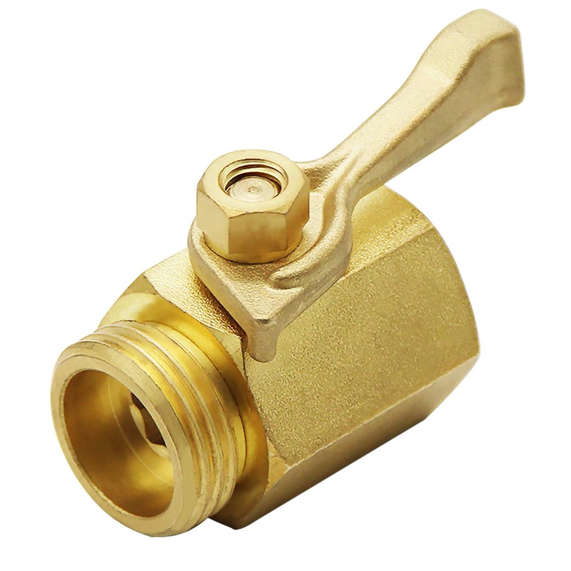Lifynste Heavy Duty Brass Garden Hose Shut Off Valve, 3/4