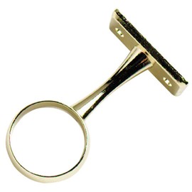 Merriway BH04416 EB Brass Plated Wardrobe Rod Rail Centre Support Bracket, 19 mm (3/4 inch)