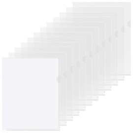KTRIO Clear Folders Sleeves Plastic Documents Project Pockets 12 Pack, Fits Letter Size 8.5x11 Paper, L-Shaped File Jackets, Acid-Free Poly Plastic, Transparent