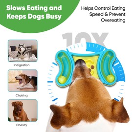 K9 Pursuits Multi Maze 3-in-1 Anti Gobble Feeder & Puzzle For Dogs | Slow Feeder Bowl & Treat Dispenser Dog Toy | Lovely Indestructible Dog Toys For Large Dogs & Small Puppies