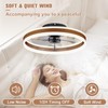 VOLISUN Low Profile Ceiling Fans with Lights and Remote, 19.7in