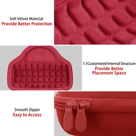 Aenllosi for JBL Charge 6 Bluetooth Speaker Hard Travel Carrying Case with Shoulder Strap,Red,Case Only