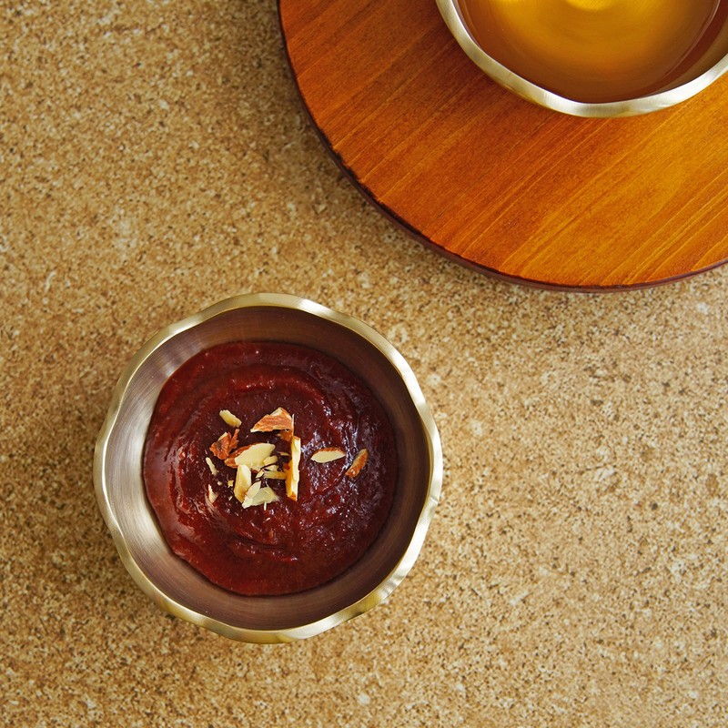 Notdam Bangjja Yugi Flower Jongji / 놋담 방짜유기 꽃 종지