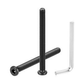 uxcell 10Pcs 5/16-18x3-1/2 Furniture Bolt, Round Head Hex Socket Cap Screws Bolts Carbon Steel with Hex Key Wrench for Bed Tables Chairs Furniture