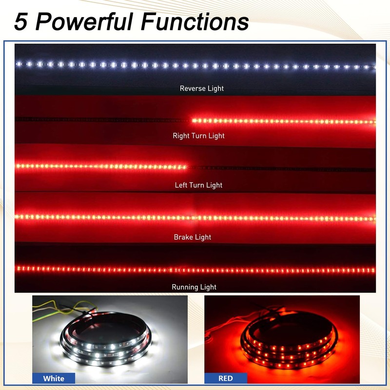 Led Truck Tailgate Light Bar 60 Inch, AveneMark 108 Led