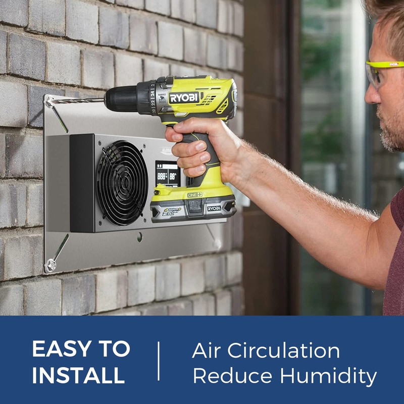 ALORAIR Crawlspace Ventilation Fan, Crawlspace Fan vent with Temperature Humidity