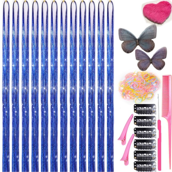 BYNOW Brown Color Hair Tinsel Kit 3000 Strands Fairy Hair