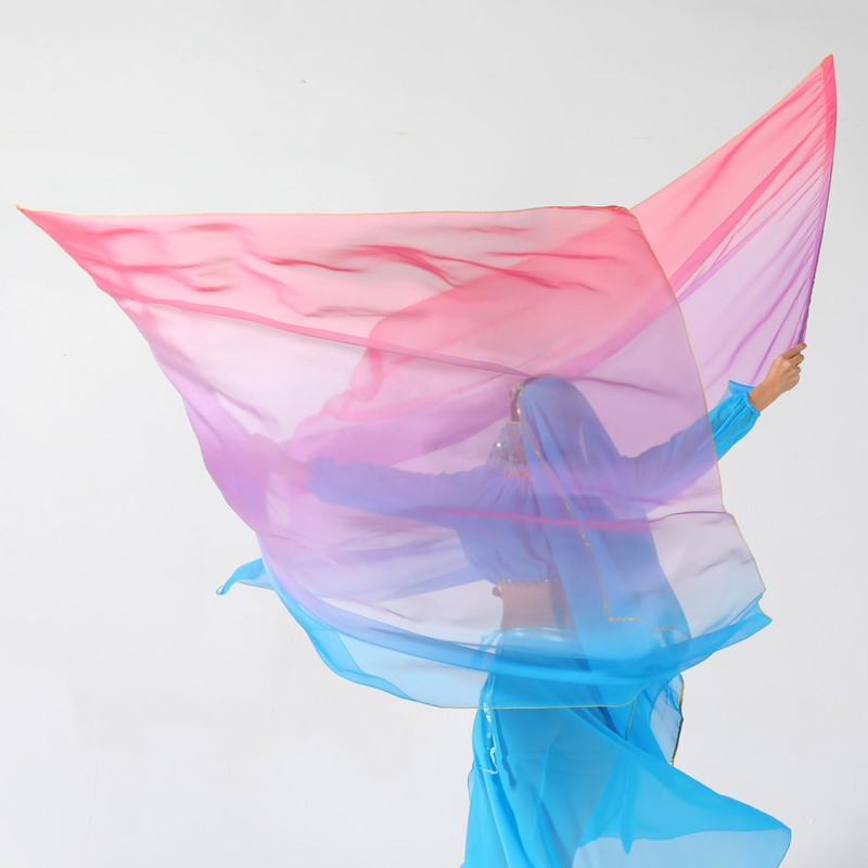 MUNAFIE Worship Flags 2 Pieces Praise Dance Flags Rectangle Colourful