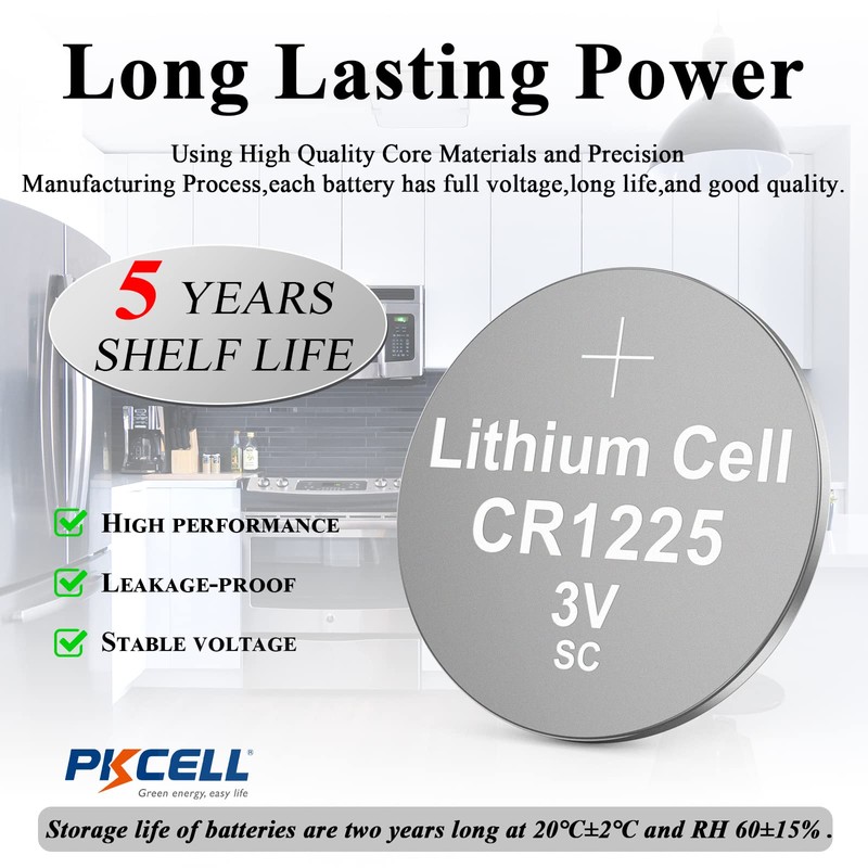 PKCELL CR1225 3V Lithium Battery CR 1225 3V Button Batteries