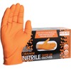ForPro Professional Collection - Guantes desechables de nitrilo resistentes, naranja,