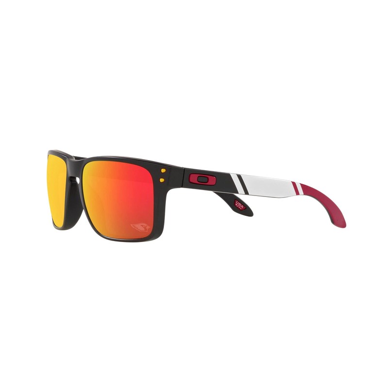 Oakley Men's OO9102 Holbrook Square Sunglasses, Matte Black/Prizm Ruby, 57mm