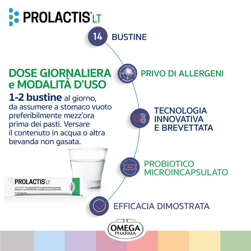 Omega Pharma - Prolactis LT, Integratore Alimentare con Probiotici Vivi