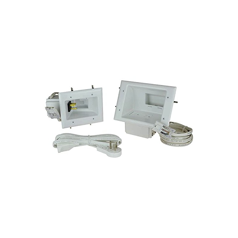 DATA COMM 50-6623-WH-KIT Flat Panel TV Cable Organizer Kit with