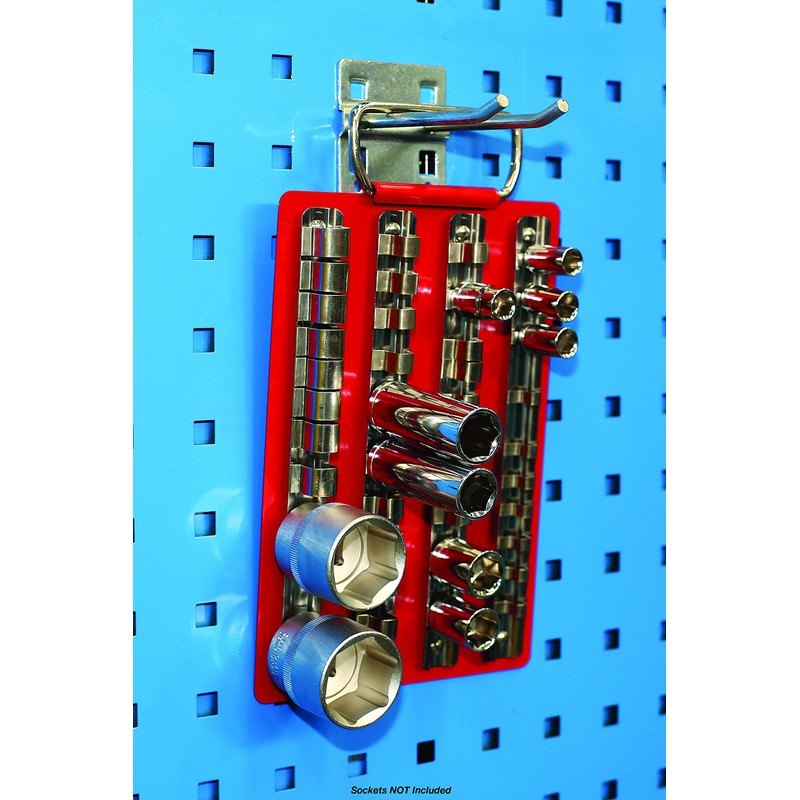 Laser 2789 Socket Rail Rack - Small, Red