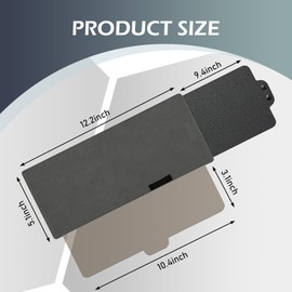 yorpyep Sun Visor Extender, Retractable Anti-Glare Protection Plate to Block Sunlight Car Lights, PU Leather + PC Board Elastic Strap Installation Portable Sunshade Parts, for Most Cars (Dark Gray)