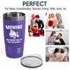 Lawn Mower Purple Edition Tumbler 20oz - Mowing the perfect
