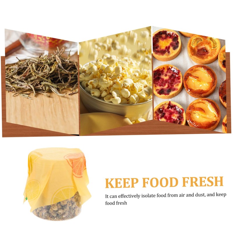 ORFOFE 3pcs Biodegradable Beeswax Food Wraps Reusable Beeswax for Fresh