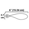 6"white bungee ball,marquee ties,elasticated toggles,shock ties,tarpaulin tie down,camping PACK OF