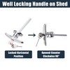 X AUTOHAUX 2 Set Garage Door T-Handle Lock Kit Shed