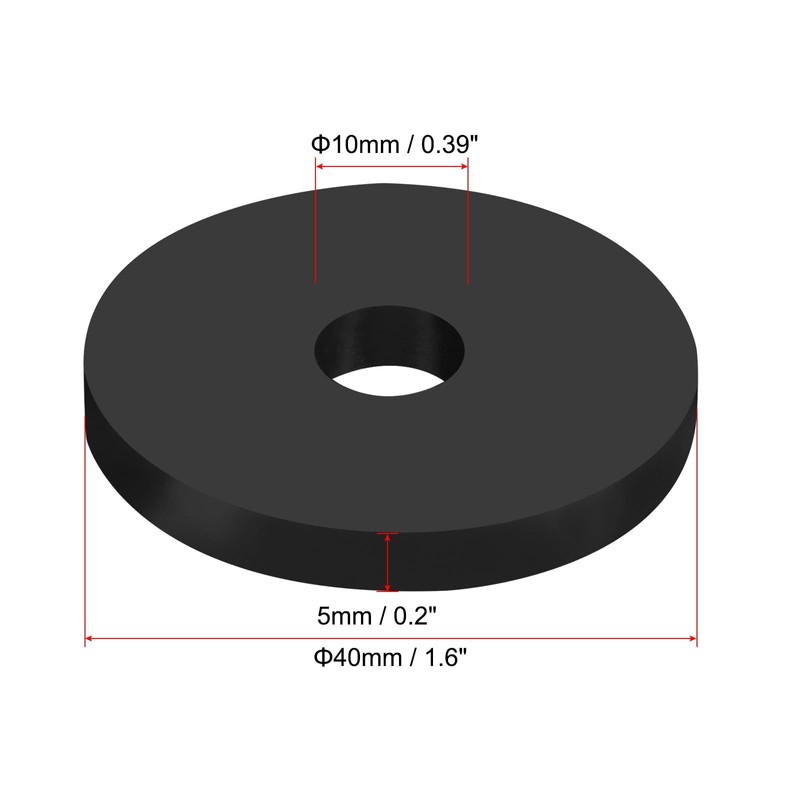 PATIKIL Rubber Spacer Anti-Vibration Spacer Washer Seal Gasket Multi-Purpose 40mm