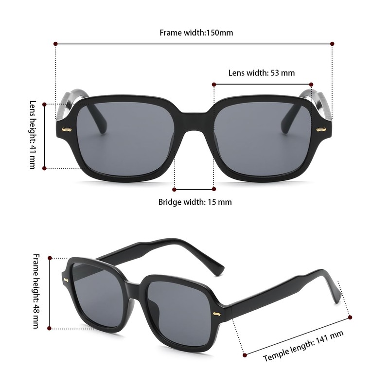 JCTAIFOO Retro Rectangle Oval Sunglasses Women Men Vintage Rectangular Yellow