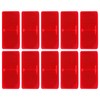 Yinaolan 10 Pack Red Self Adhesive Rectangle Reflectors, E9 Approval