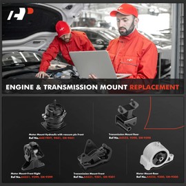 A-Premium 5PCS Engine Motor Mount and Transmission Mount Set Compatible with Honda Pilot 2006 2007 2008 V6 3.5L, AWD, Automatic Transmission, Replace# 50820S9VA01, 50810S3V003