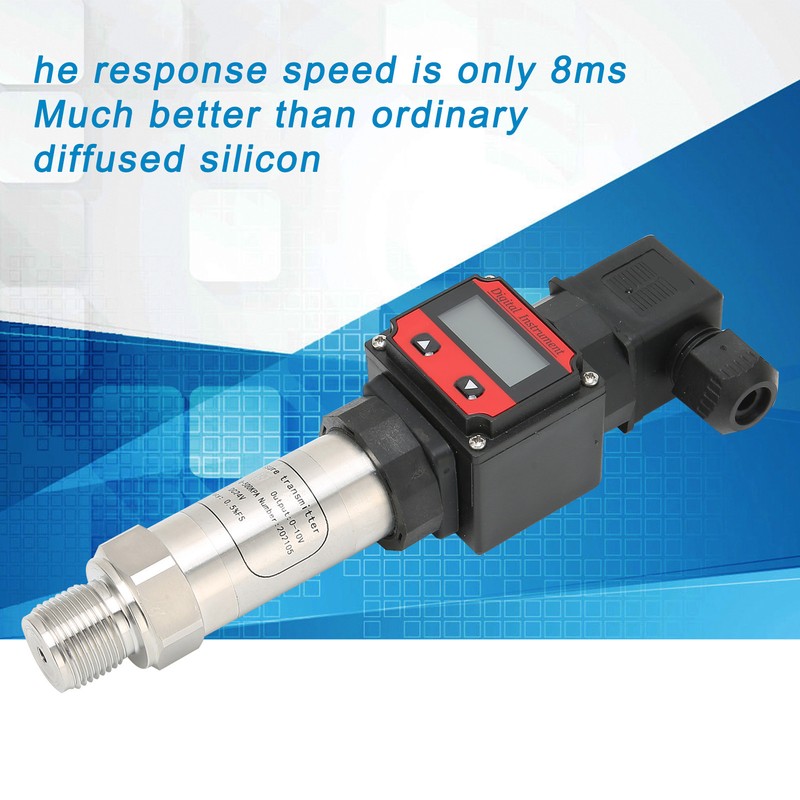 Pressure Sensor Aluminum Alloy Air Water Sender Digital Display LCD
