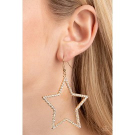 Paparazzi Supernova Sparkle  Gold Earrings