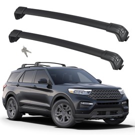 Soruci Car Roof Rack Cross Bars Compatible with Ford Explorer 2020-2024 with Lock, Aluminum Cross Bar for Rooftop Cargo Carrier Luggage Kayak Canoe Bike Snowboard