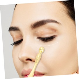 Gatuida 2pcs Eye Massage Sticks Golden Alloy Beauty Roller Tools for Eye Cream Application Compact Skin Care Supplies for Women Promotes Absorption and Reduces Puffiness