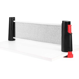 YJZQ Retractable Table Tennis Net Portable Adjustable Table Tennis Ping Pong Net Sports Equipment Table Tennis Ping Pong Post Set, Fit Any Table, Play Tennis Anytime Anywhere (Black)
