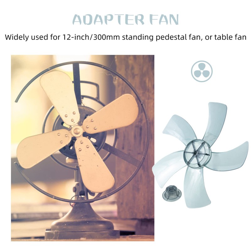 Zerodeko Universal Plastic 5 Leaves Fan Set, Replacement Fan with