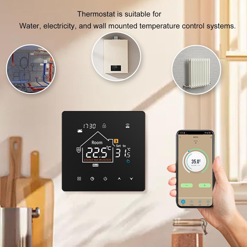 Luocute Smart Thermostat Touch Screen Programmable Temperature Control for Electric