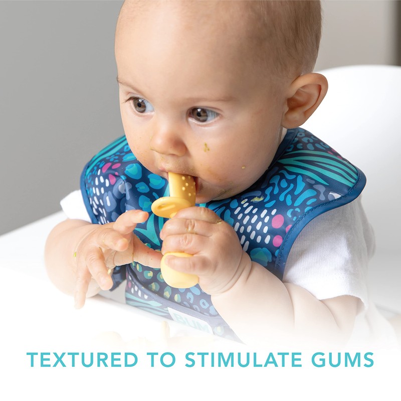 Bumkins Baby Utensils Set, Chewtensils Silicone Spoons for Dipping, Self-Feeding,