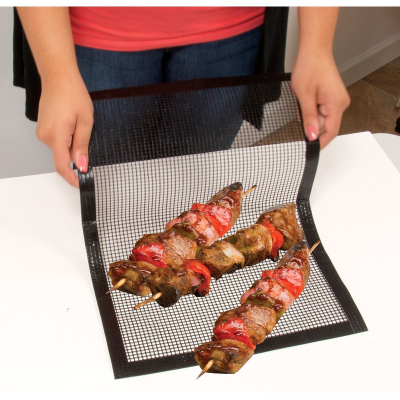 Grilling Mesh - Non-stick Grill Mesh"Rollable" Cooking Pan - Dishwasher