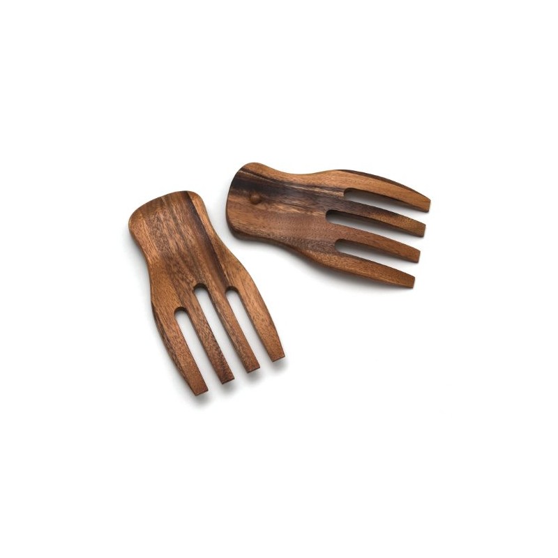 Lipper International Acacia Salad Hands, 3.75" x 7" x 1.88",