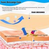 10 Pack Silicone Foam Dressing with Border, 3x3 Inch Bandage