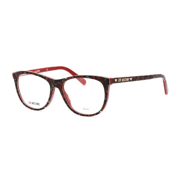 Moschino Love MOL524 00PA 00 Red Pattern 53mm Eyeglasses New