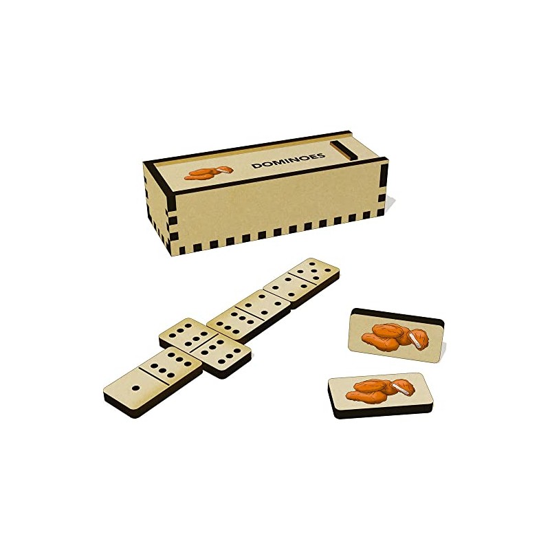 Azeeda 'Chicken Nuggets' Domino Set & Box (DM00035074)