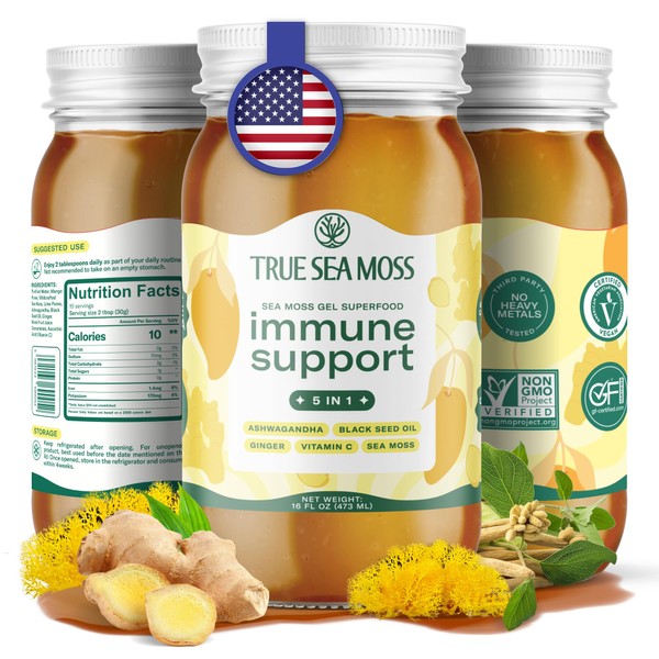 TrueSeaMoss Sea Moss Gel – Made in USA – 5-in-1