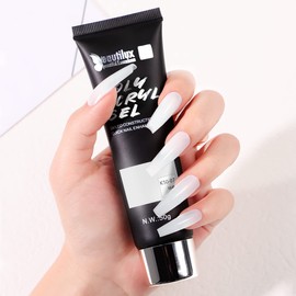 Beautilux Acrylic Gel, 50 g Type Acrylic Gel Tube for Nails, White, Long-Lasting Builder Gel for Acrylic Nails and Nail Extension, UV Gel Tube