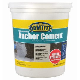 DAMTITE Waterproofing Anchor Cement, Non-Shrinking & Long-Lasting, Use On Concrete, Brick, & Stone, Sets in 30 Minutes (Gray, 2.5lb)