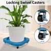 iwreaiy 3-Pack 5 Gallon Bucket Dollies with Locking Casters